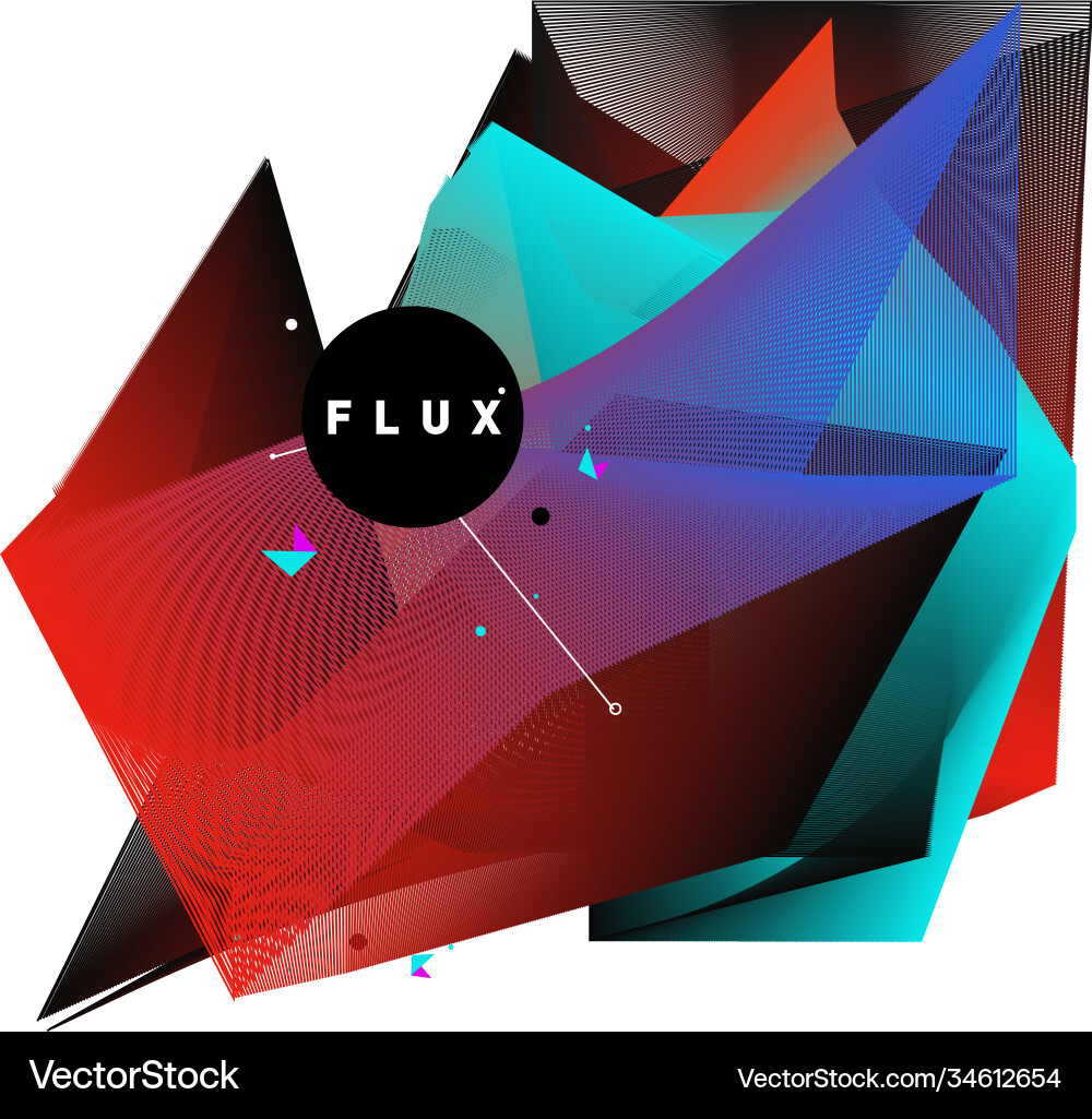 3d colorful wave background dynamic flux effect 3d colorful wave background dynamic flux effect vector image