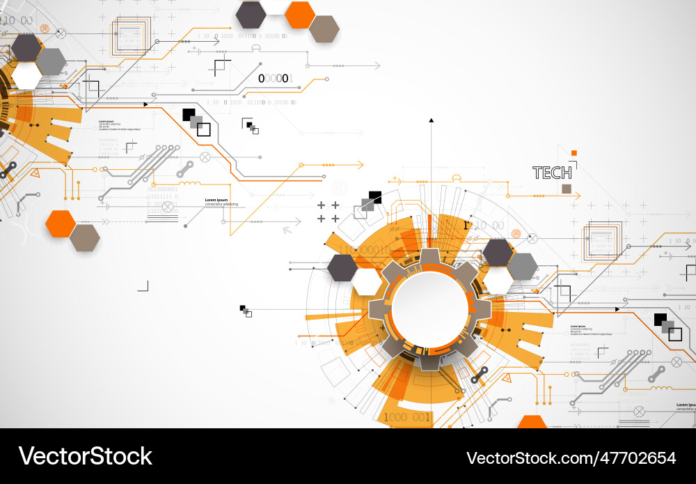 Abstract technology concept circuit board high vector image