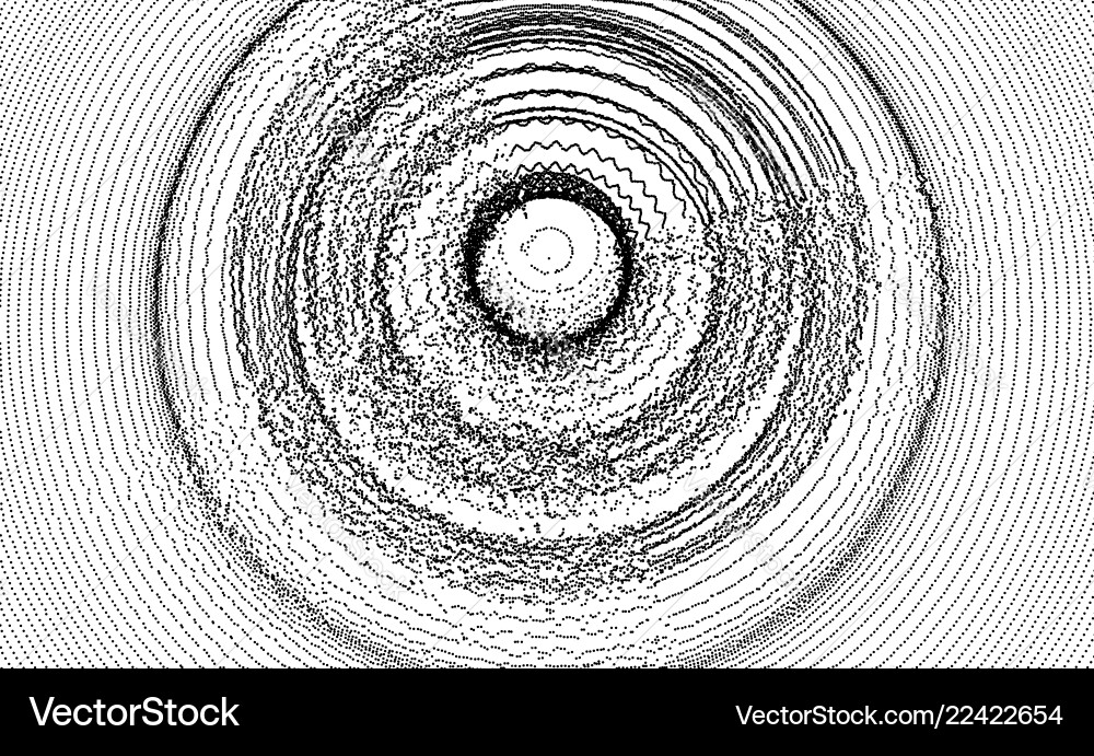 Abstrakter kreisförmiger Hintergrund mit dynamischen Punkten Abstrakter kreisförmiger Hintergrund mit dynamischen Punkten vektorbild
