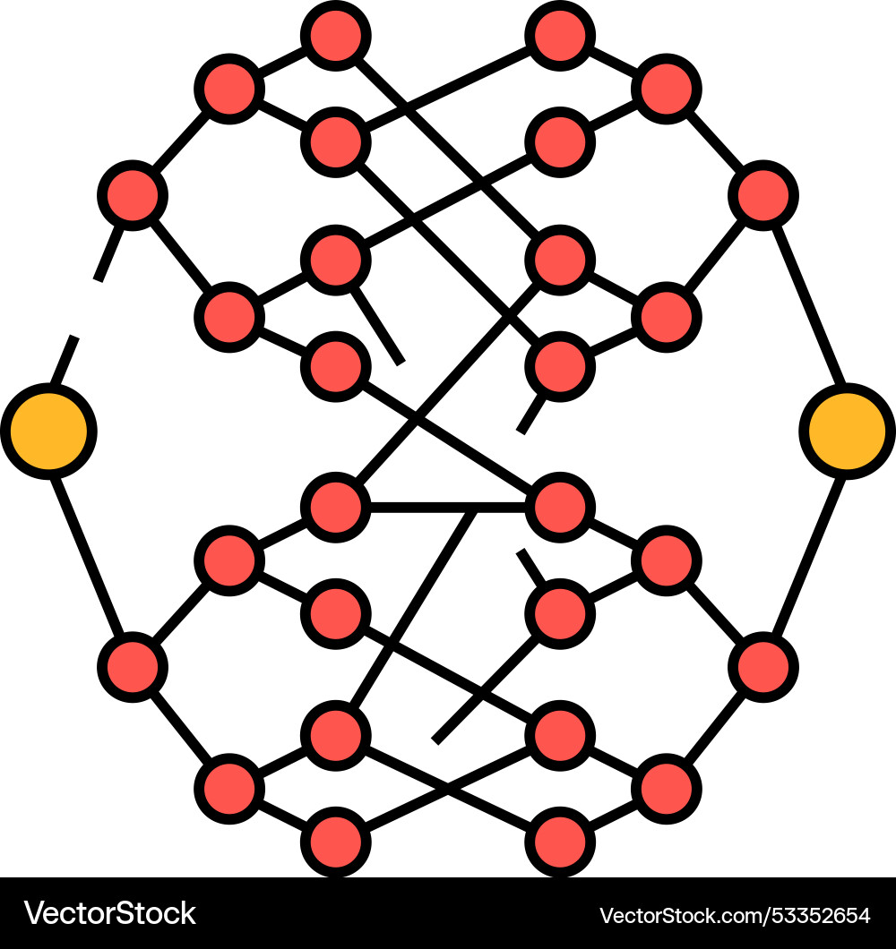 Algorithm quantum technology icon color Algorithm quantum technology icon color vector image