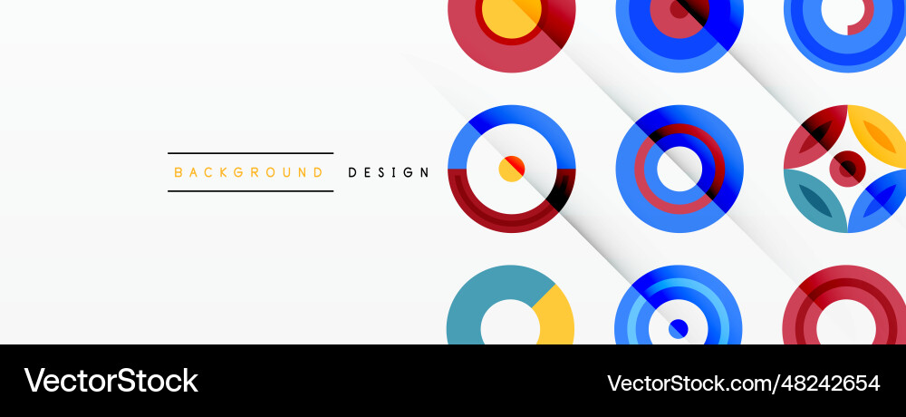Colorful circles in a grid composition abstract Colorful circles in a grid composition abstract vector image
