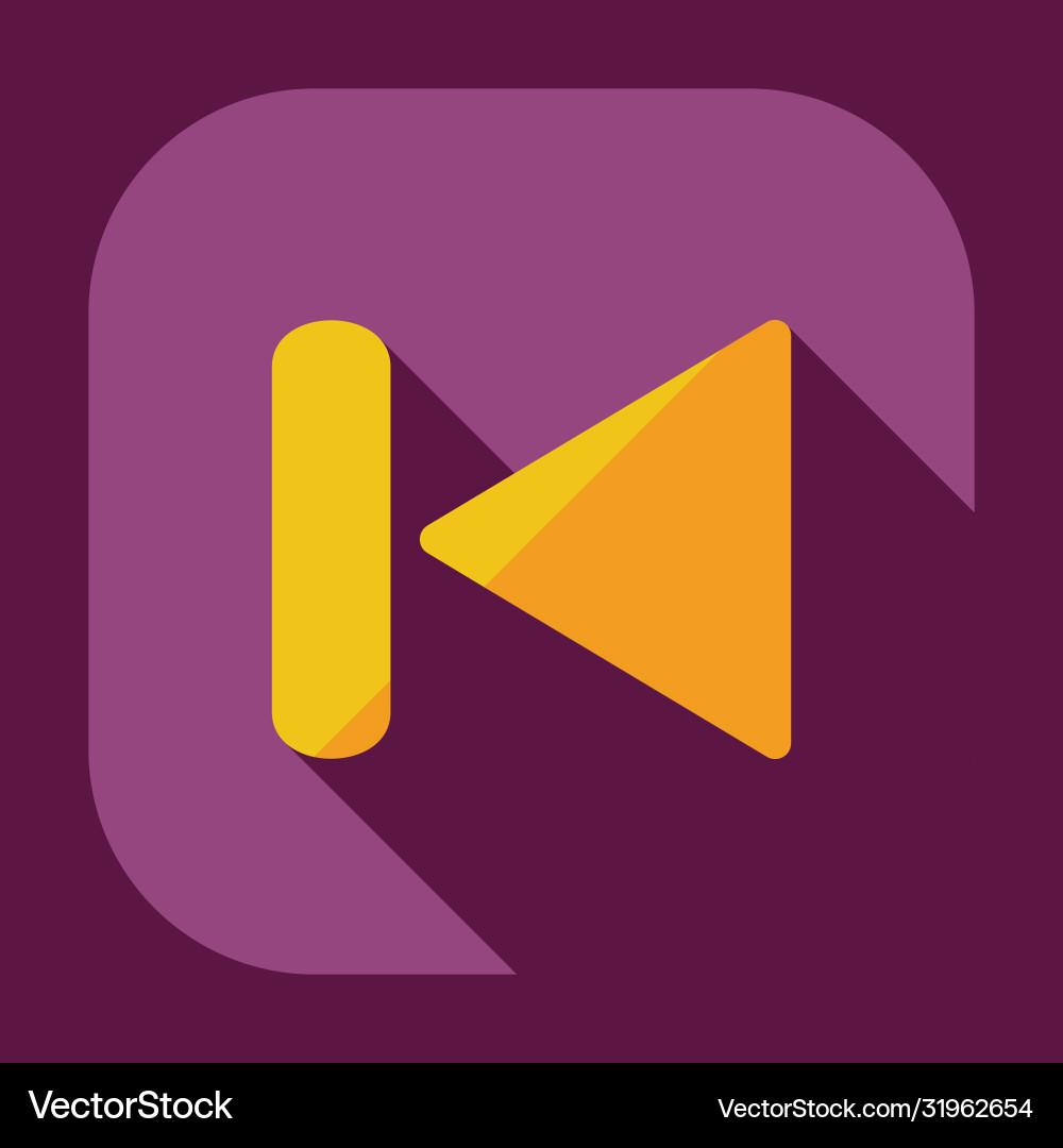 Flat modern design with shadow icon player vector image