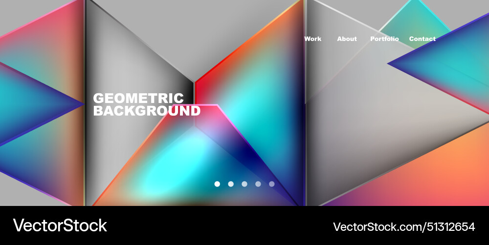 Gradient triangle geometric minimal wallpaper Vector Image
