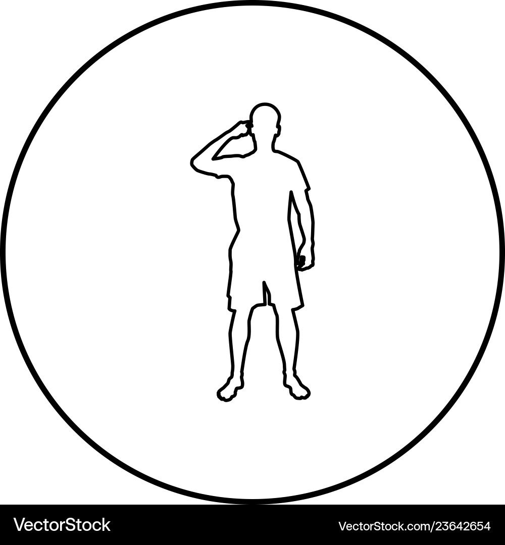 Man pointing at the temple with a finger vector image