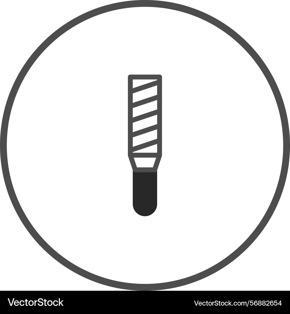 Minimalist of a file tool symbolizing precision Minimalist of a file tool symbolizing precision vector image