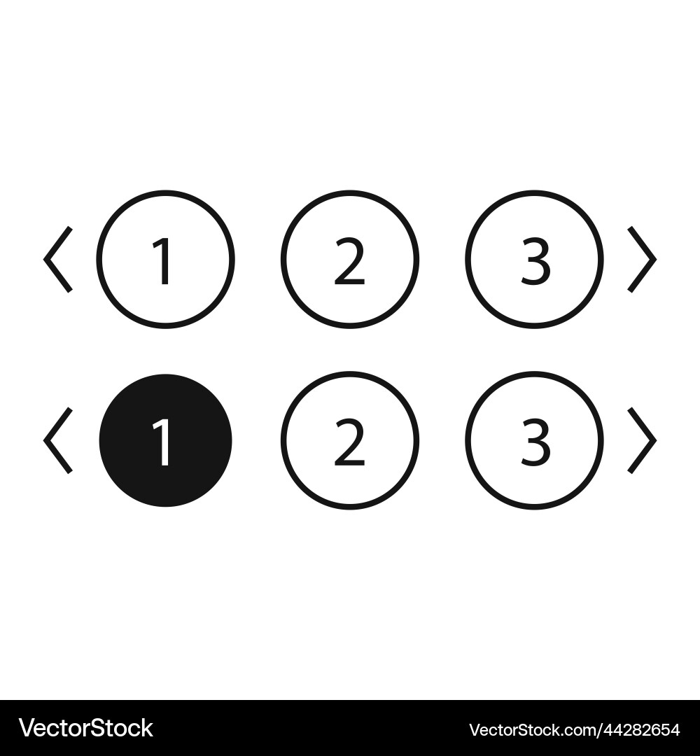 Pagination bars set collection buttons for site Pagination bars set collection buttons for site vector image