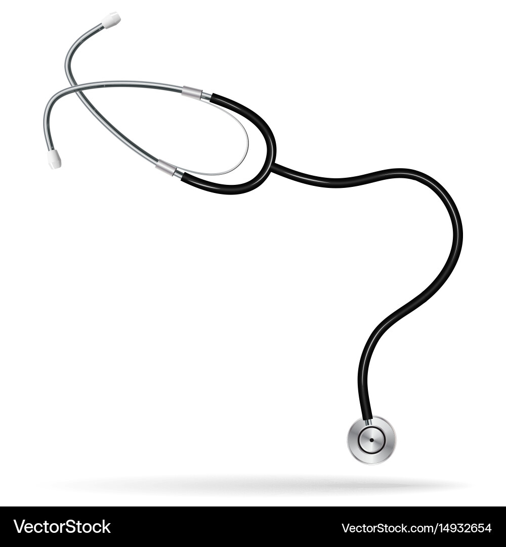 Phonendoscope realistic image isolated object Vector Image