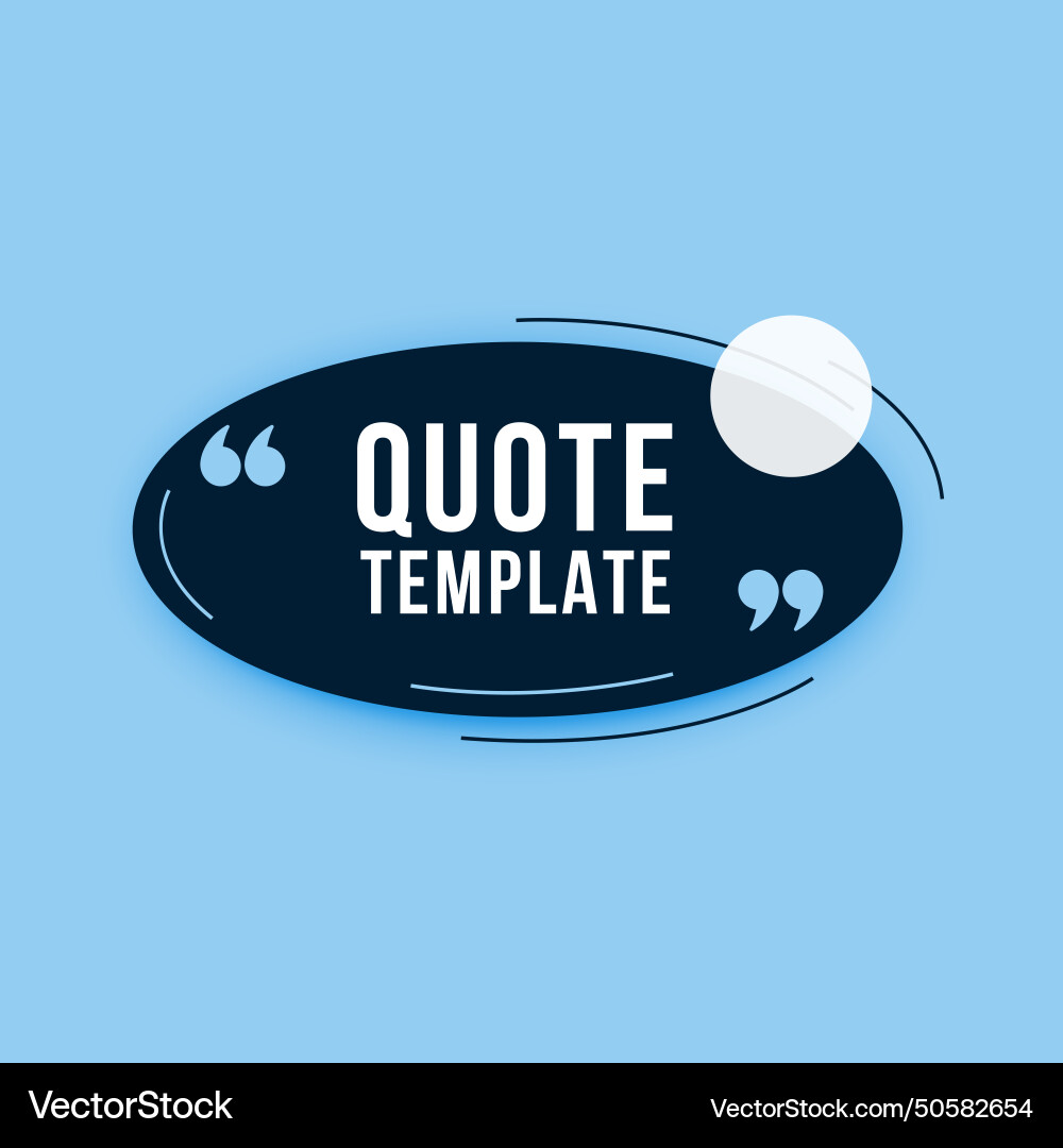 Quotation box template paragraph or speech text Quotation box template paragraph or speech text vector image