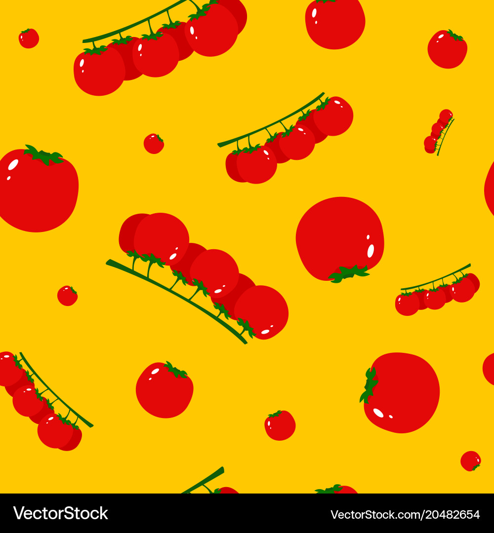 Seamless pattern of tomatoes Vector Image