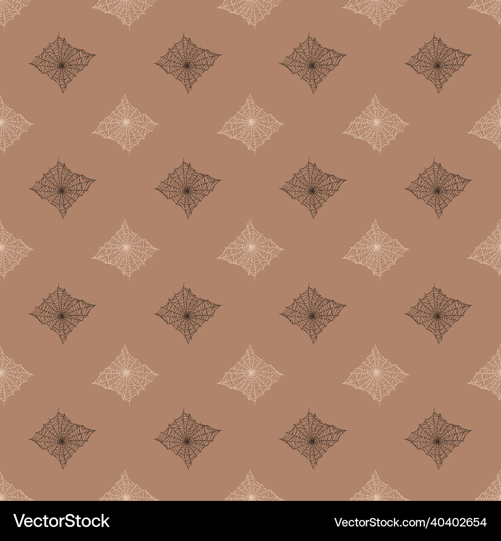 Seamless pattern spider web isolated on light Seamless pattern spider web isolated on light vector image