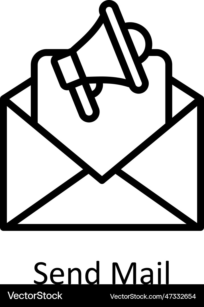 Send mail outline icon design Vector Image
