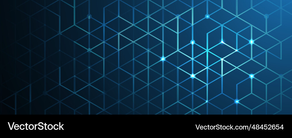 Technology banner design with hexagons abstract Technology banner design with hexagons abstract vector image