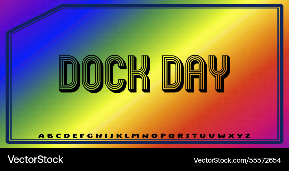 Text effects with editable colors and abstract Vector Image
