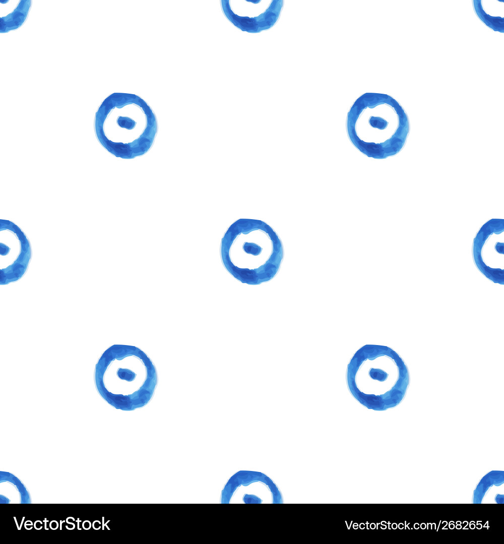 Watercolor seamless pattern with circles and dots Vector Image