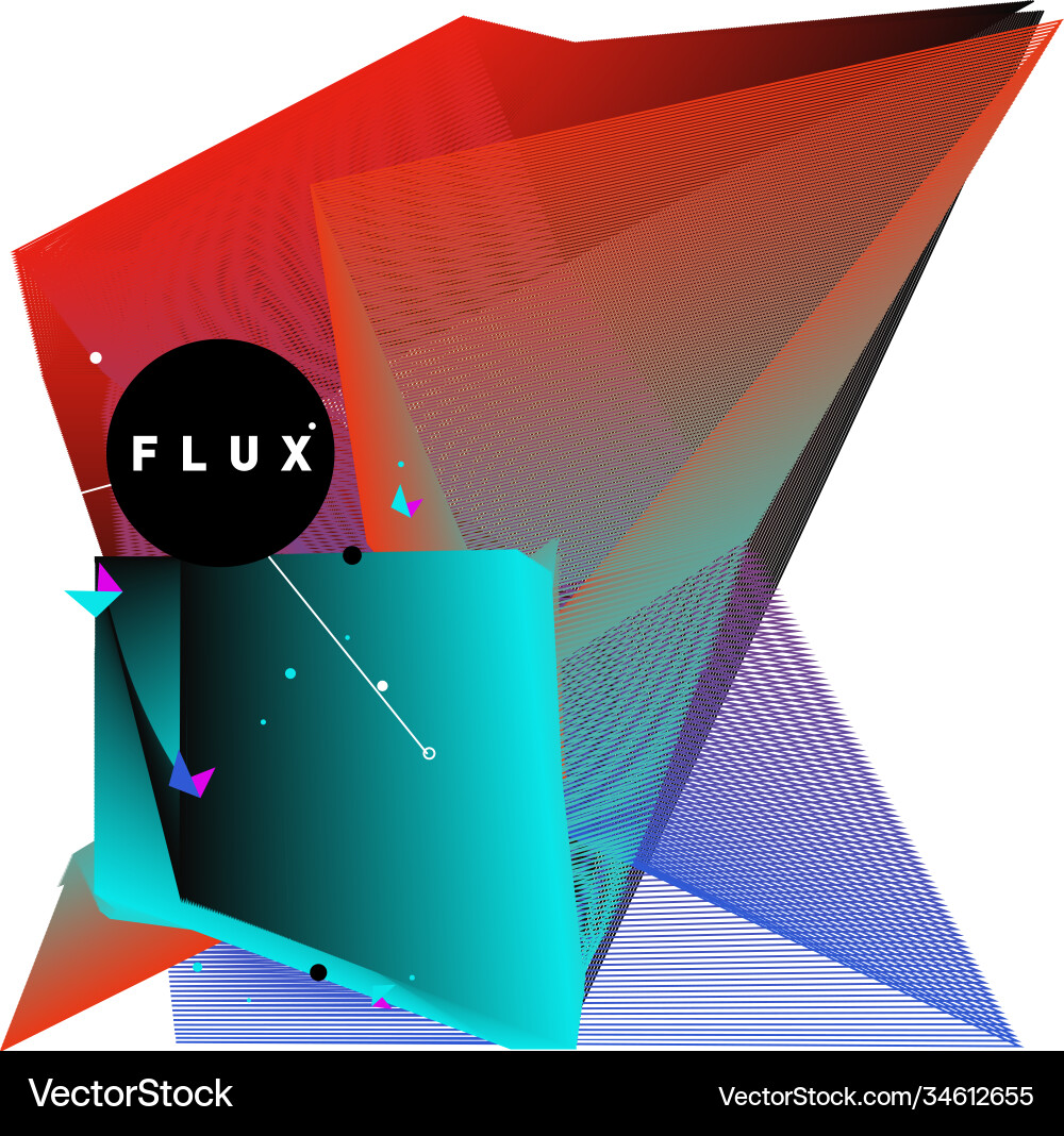 3d colorful wave background dynamic flux effect 3d colorful wave background dynamic flux effect Vector Image