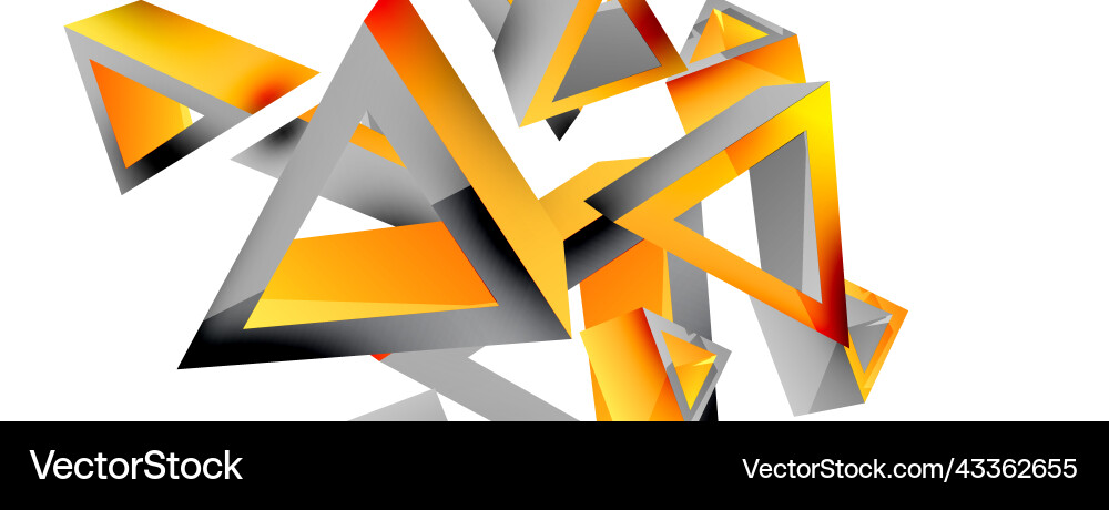 3d triangle abstract background basic shape 3d triangle abstract background basic shape vector image
