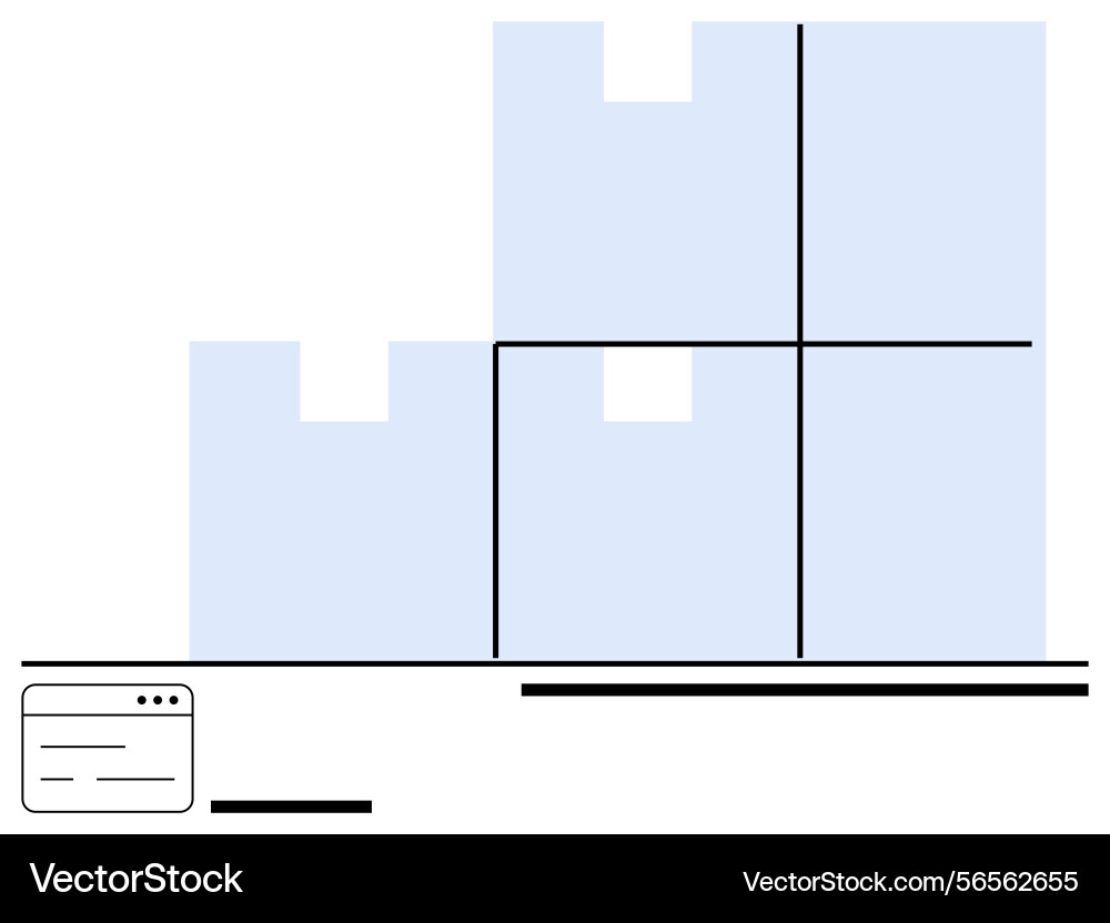 Abstract blueprint design with overlapping shapes Abstract blueprint design with overlapping shapes vector image