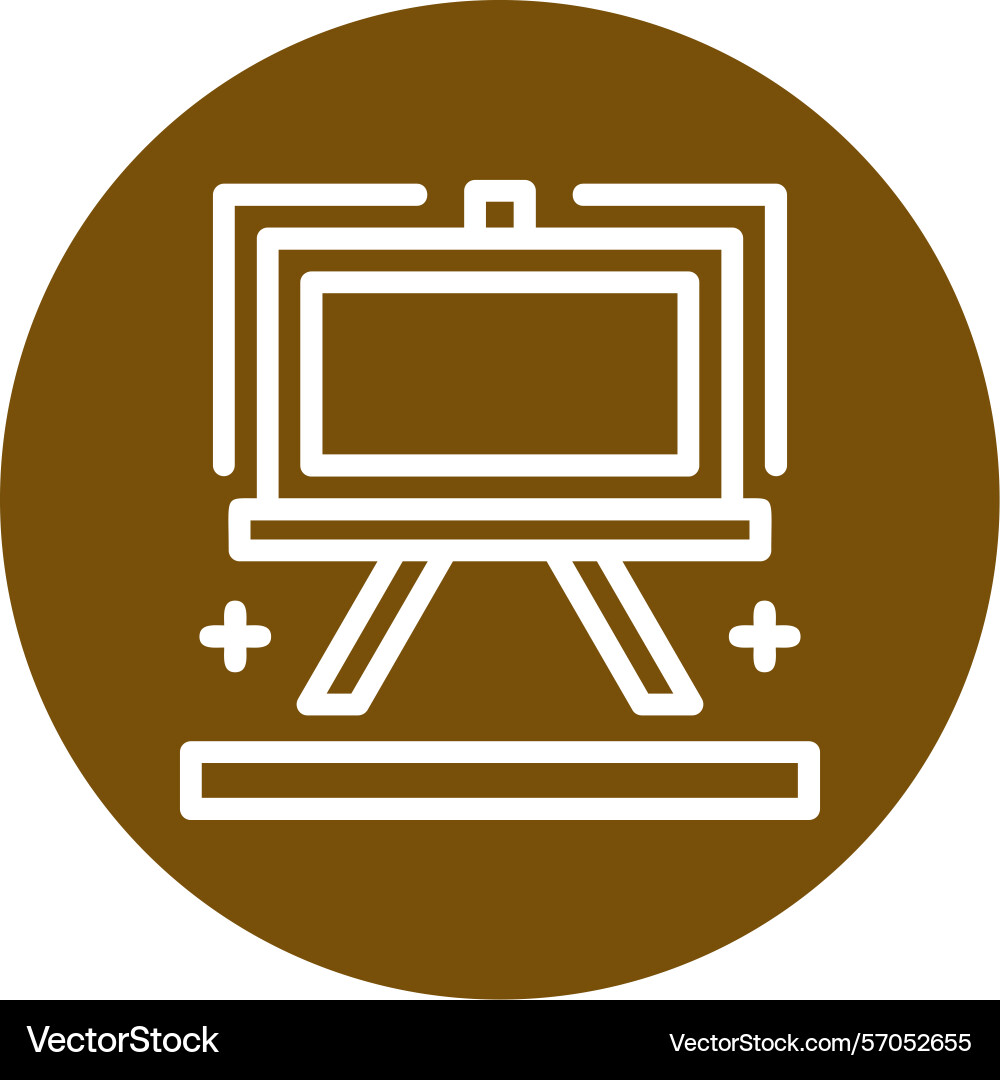 Artists canvas line circle style icon design Vector Image