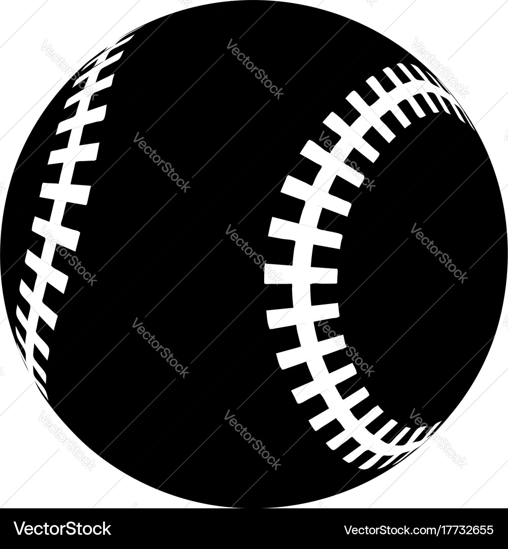 Baseball icon simple black style Royalty Free Vector Image 
