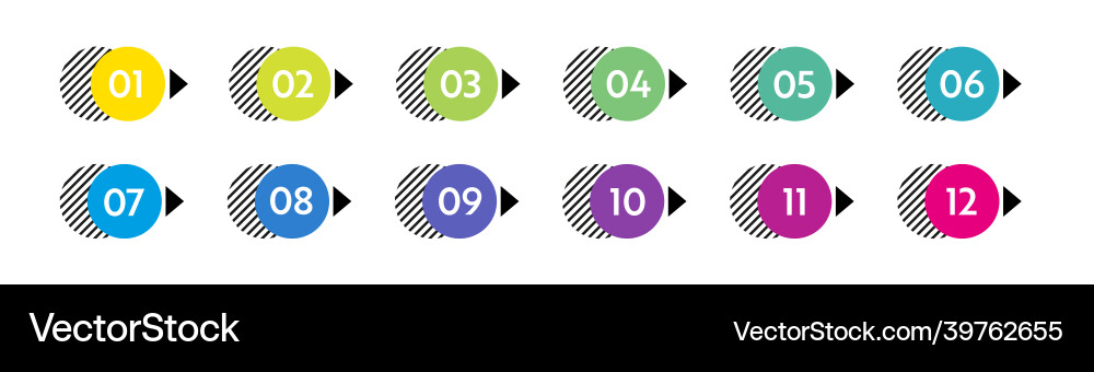 Bullet points numbers Bullet points numbers Vector Image