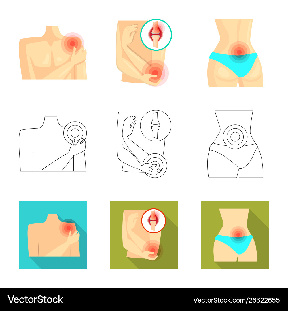 Design hospital and rendering sign set Design hospital and rendering sign set vector image