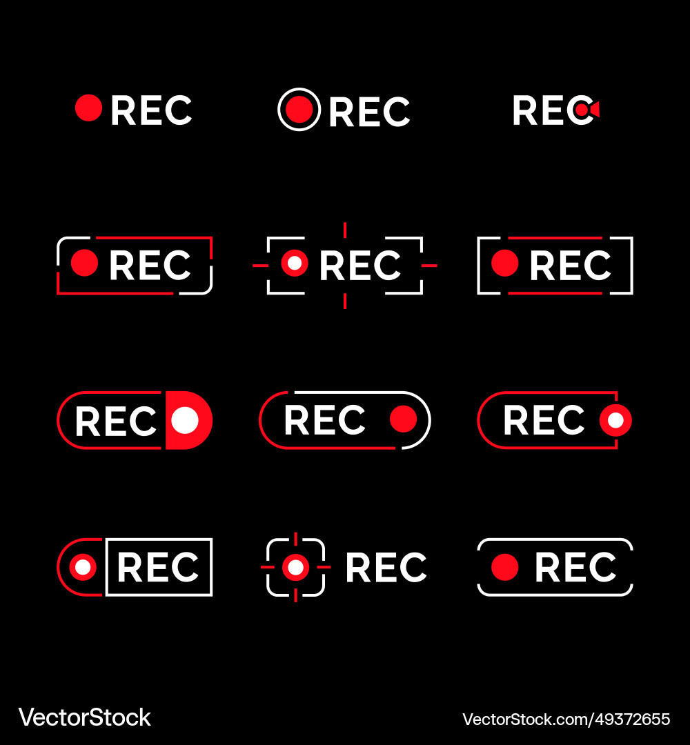 Design rec label set isolated on white background Vector Image