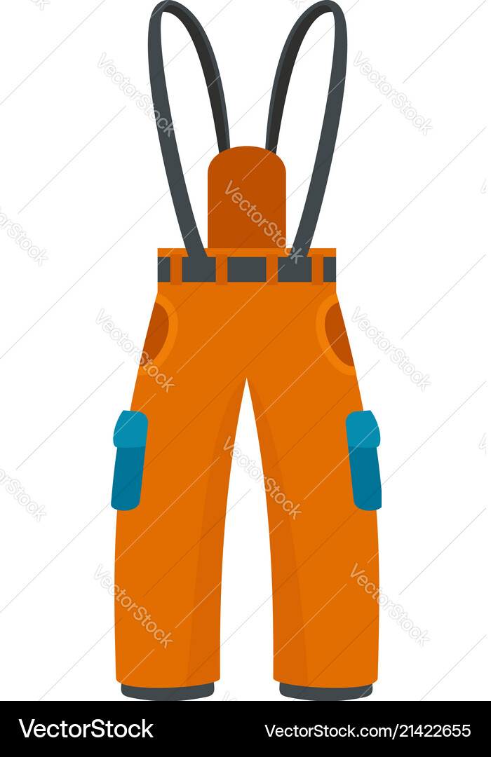 Hiking pants icon flat style Hiking pants icon flat style vector image