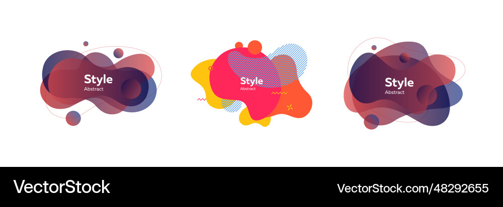 Modern fluid abstract shape collection Modern fluid abstract shape collection vector image