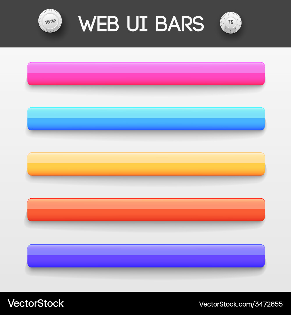 Modern Web UI Elements vector image