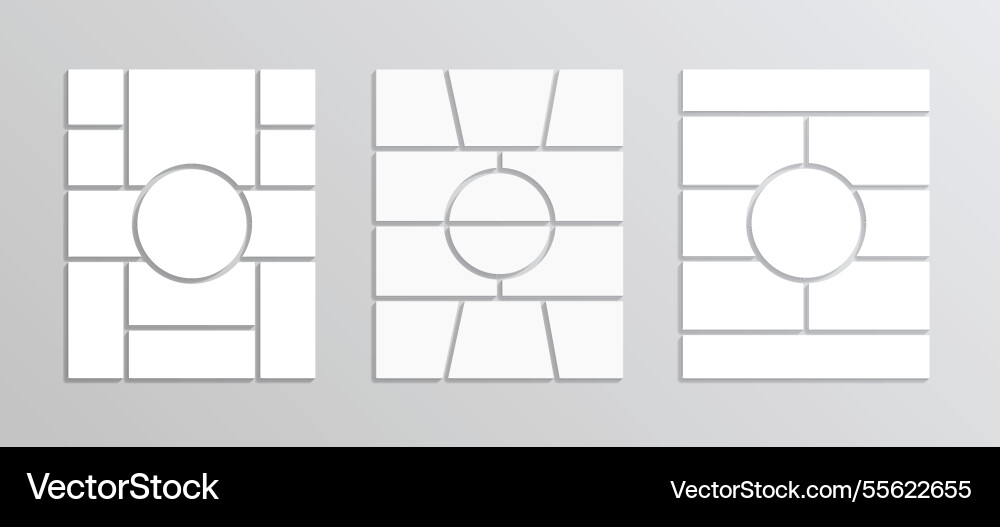 Moodboard grid set abstract forms background Moodboard grid set abstract forms background vector image