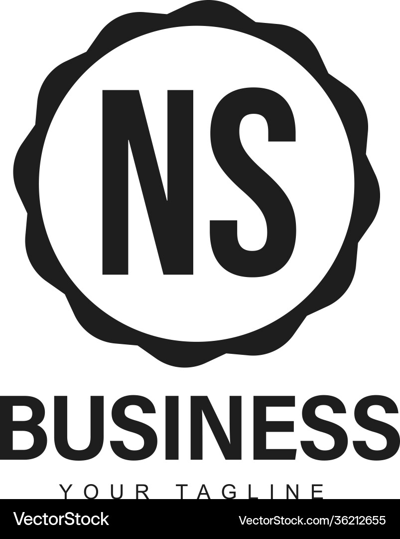 Ns initial a logo design with abstract style Ns initial a logo design with abstract style vector image