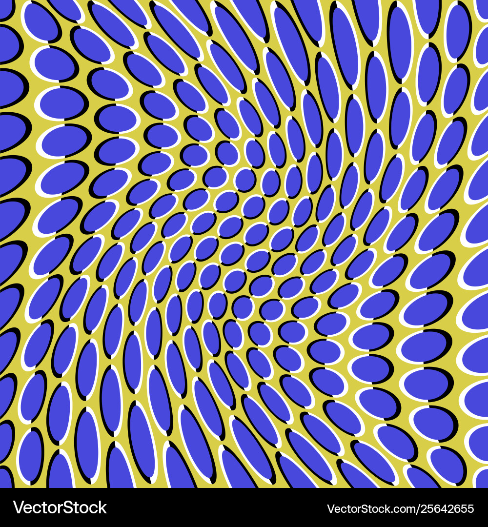 Optical illusion seamless pattern with circles Vector Image