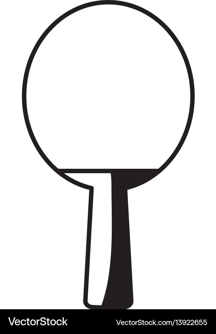 Ping pong racket isolated icon Vector Image