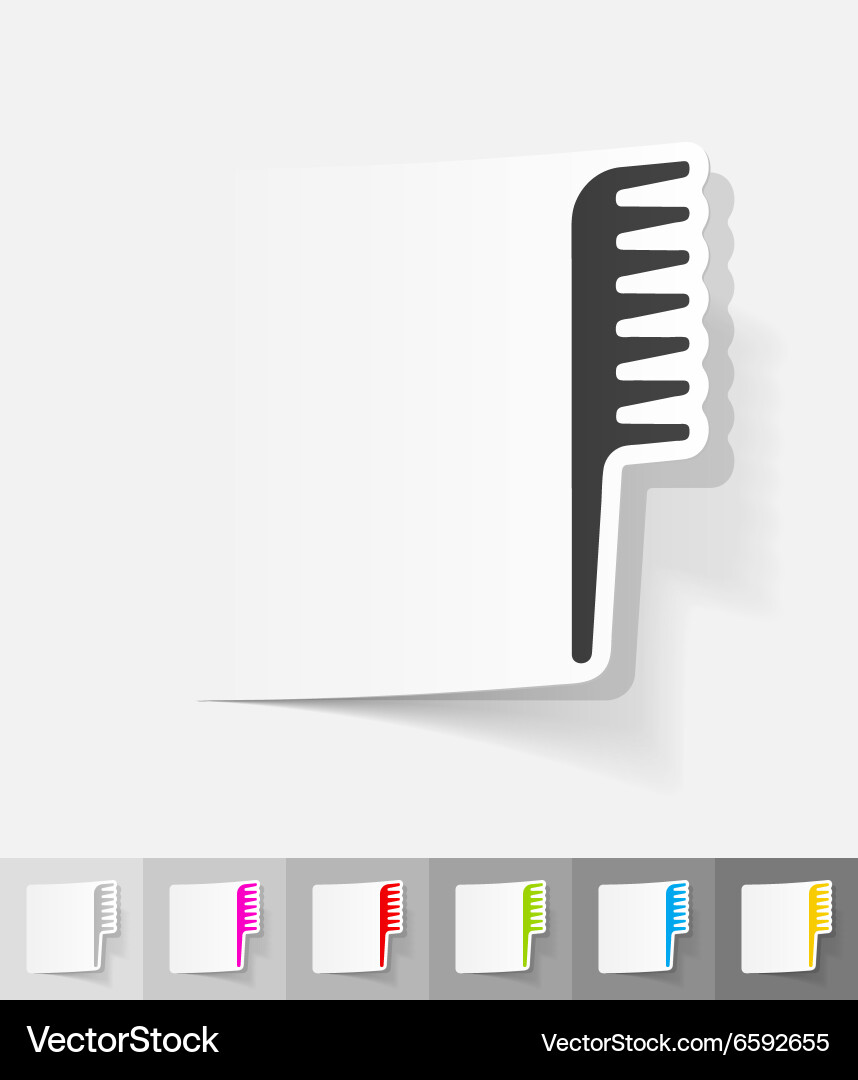 Realistic design element comb vector image