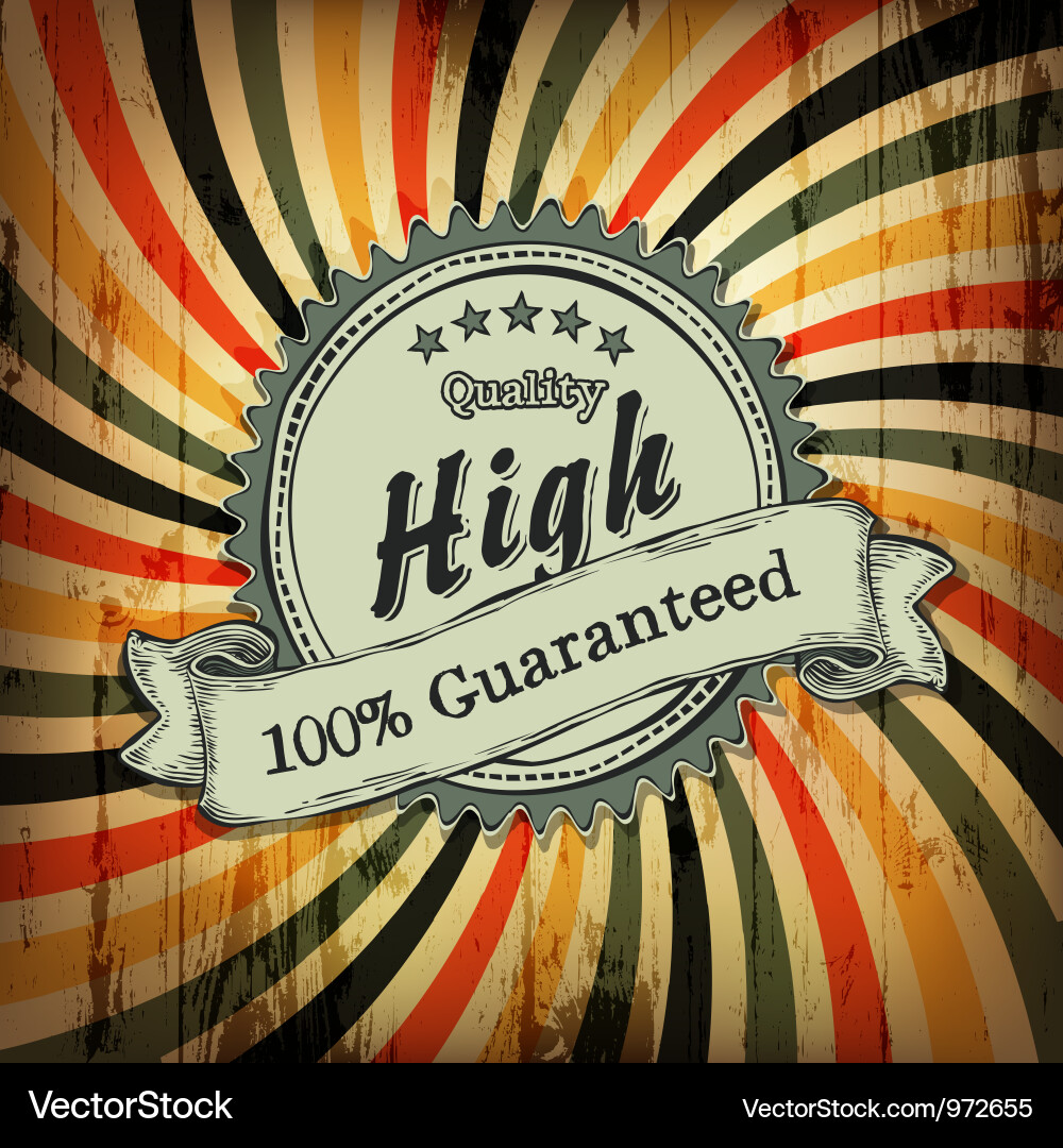 Retro Rays Label vector image