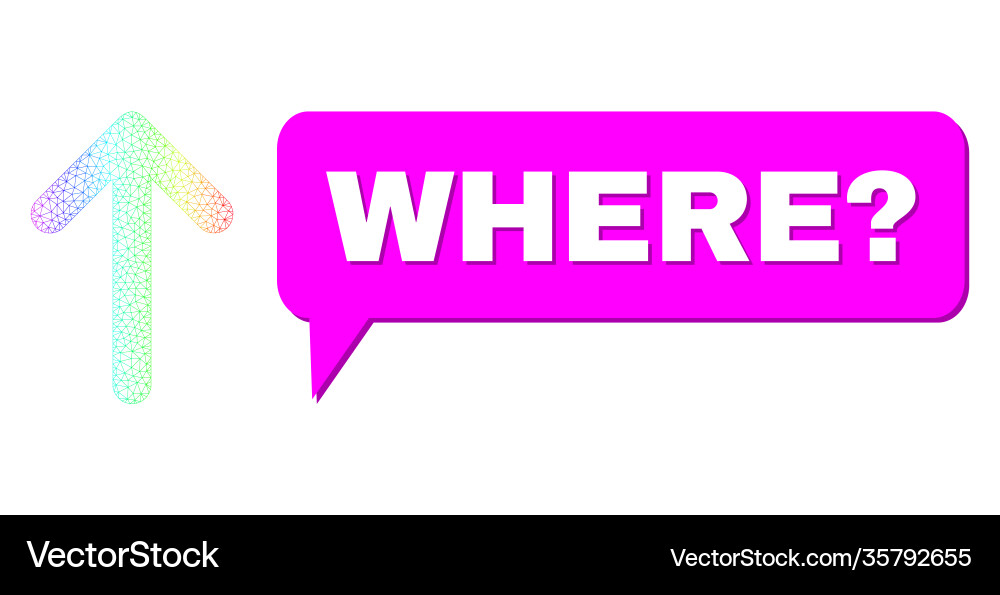 Spectral net gradient arrow up icon and where Vector Image