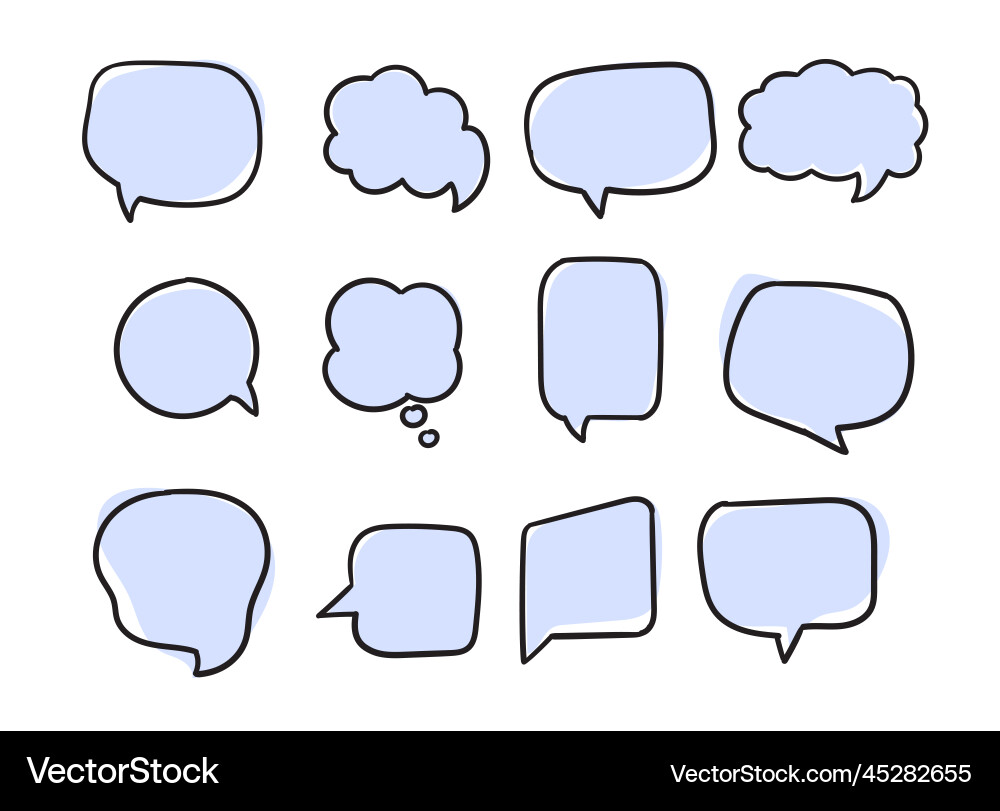 Speech bubble color Royalty Free Vector Image - VectorStock