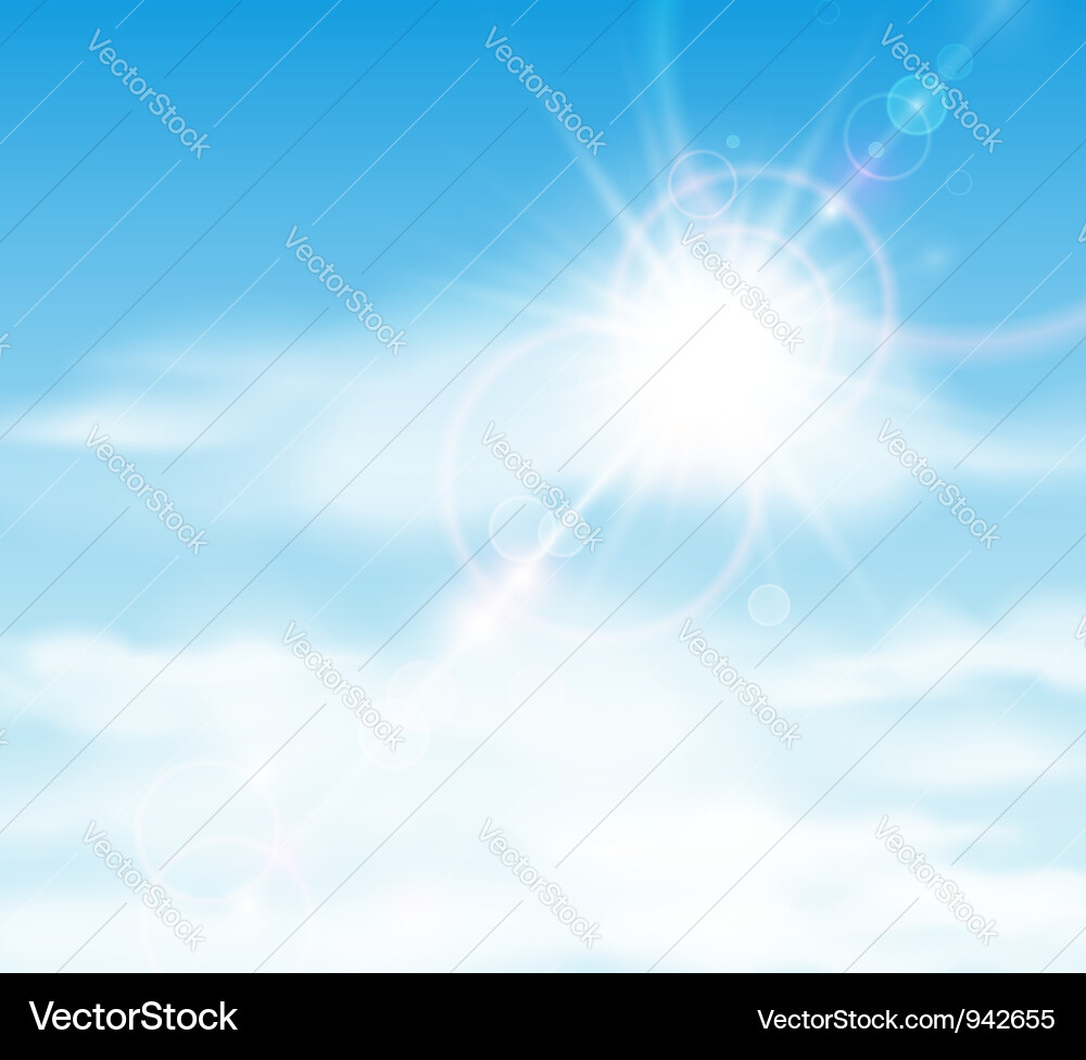 Sunlight Through Clouds Vector Image