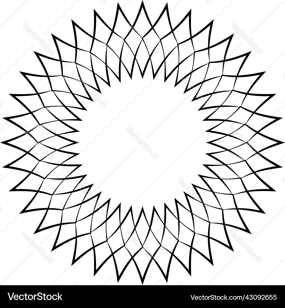 Thin line round circular mandala motif pattern Thin line round circular mandala motif pattern vector image