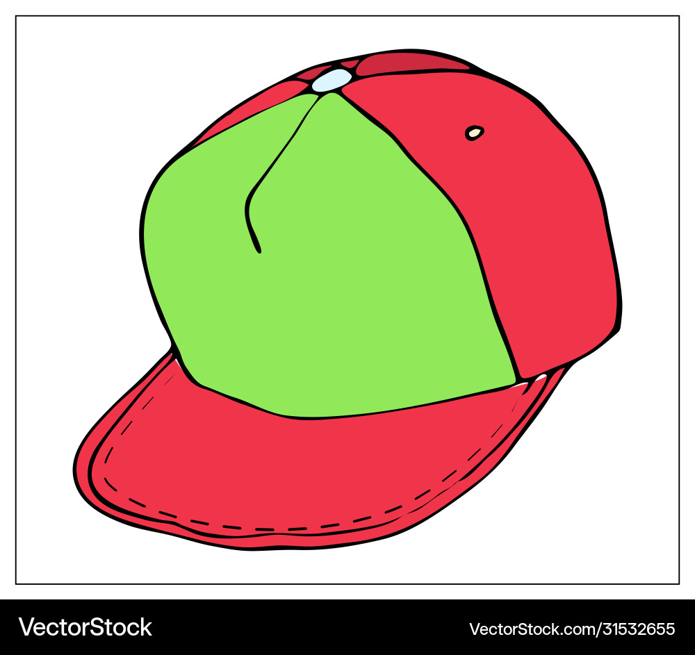 With a red basic simple baseball cap for your web Vector Image