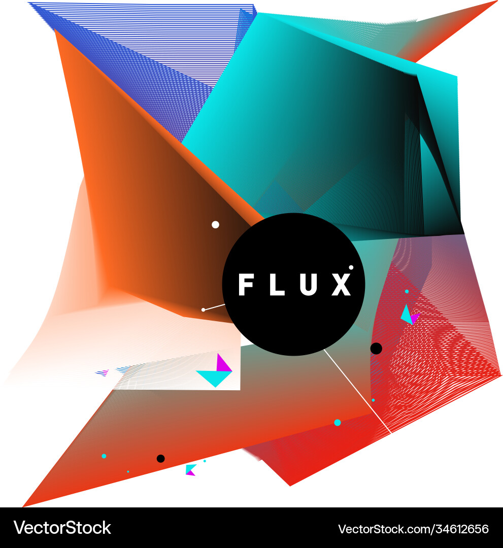 3d colorful wave background dynamic flux effect 3d colorful wave background dynamic flux effect Vector Image