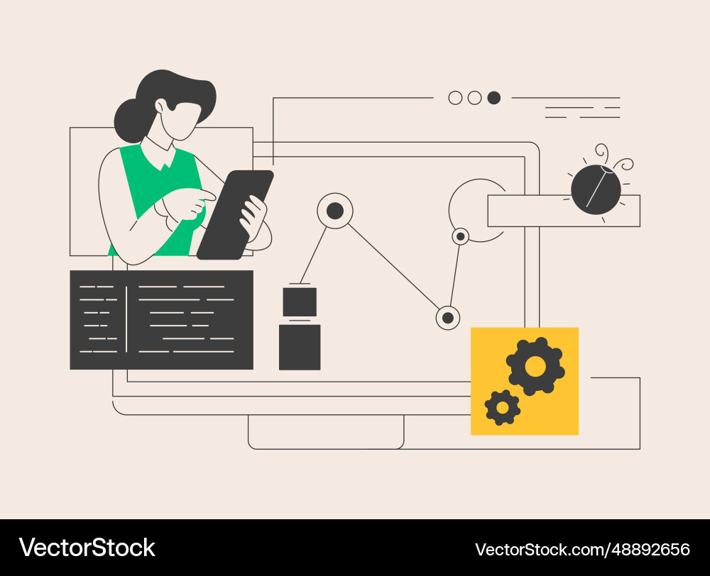 Automation testing abstract concept vector image