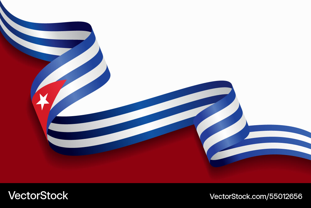 Cuban flag wavy abstract background Cuban flag wavy abstract background vector image