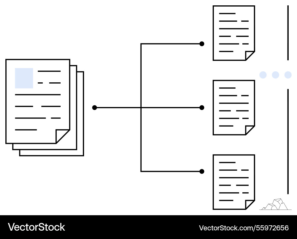 Dokumenten-Workflow-Prozess mit organisierter Datei Dokumenten-Workflow-Prozess mit organisierter Datei vektorbild