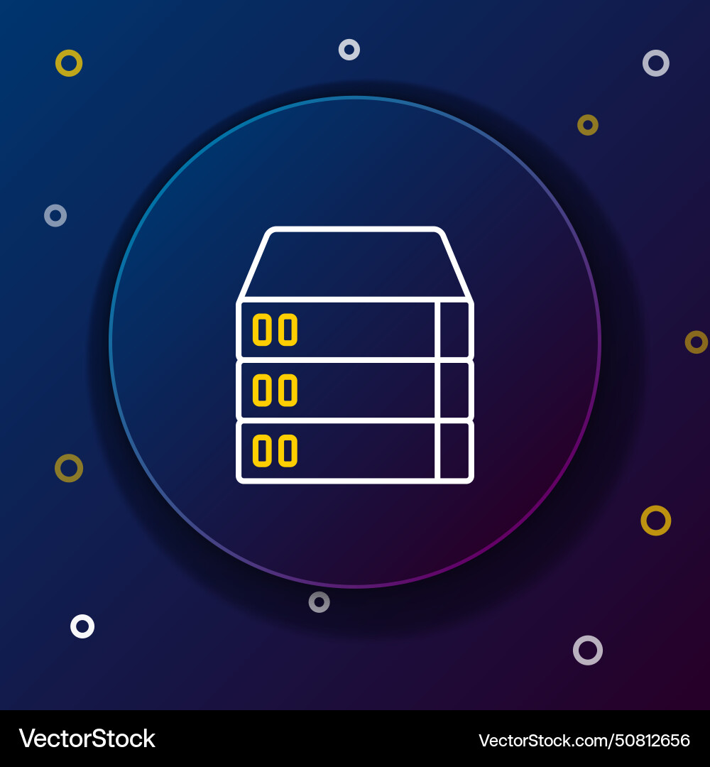 Line server data web hosting icon isolated Vector Image