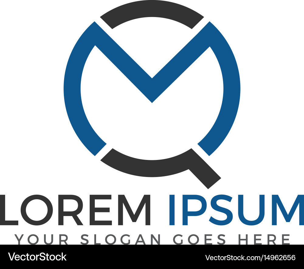 MQ Letter Logo - Kommunikation & Mail Vektorbild