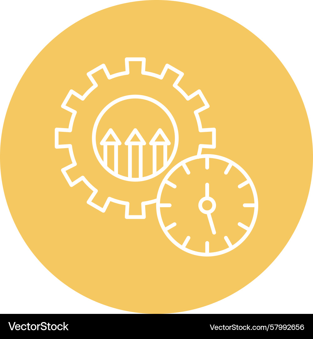 Multi-Circle Efficiency Chart Vector Image