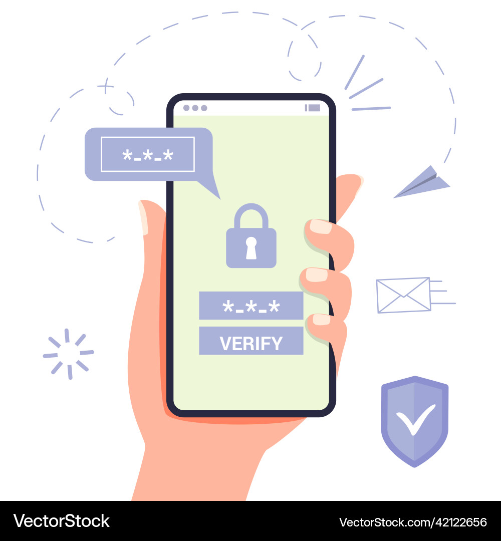 Otp one-time password for secure transaction Otp one-time password for secure transaction vector image