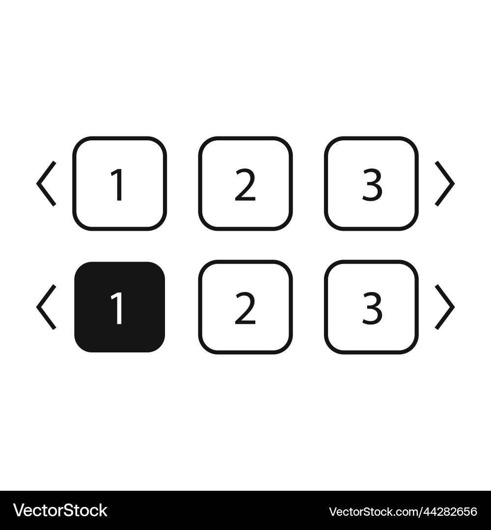 Pagination bars set collection buttons for site Pagination bars set collection buttons for site vector image