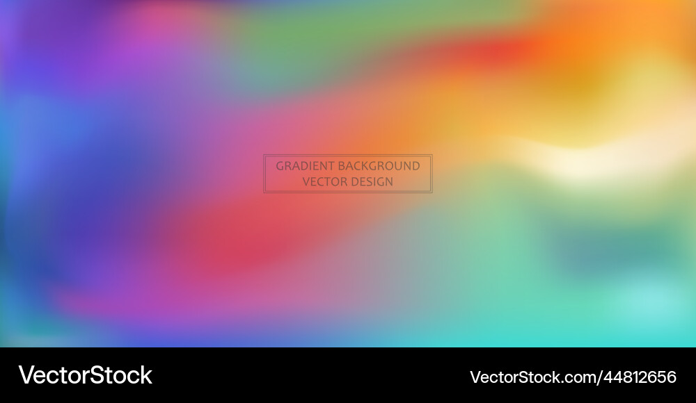 Panoramic web template multicolor gradient vector image